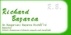 richard bazarea business card